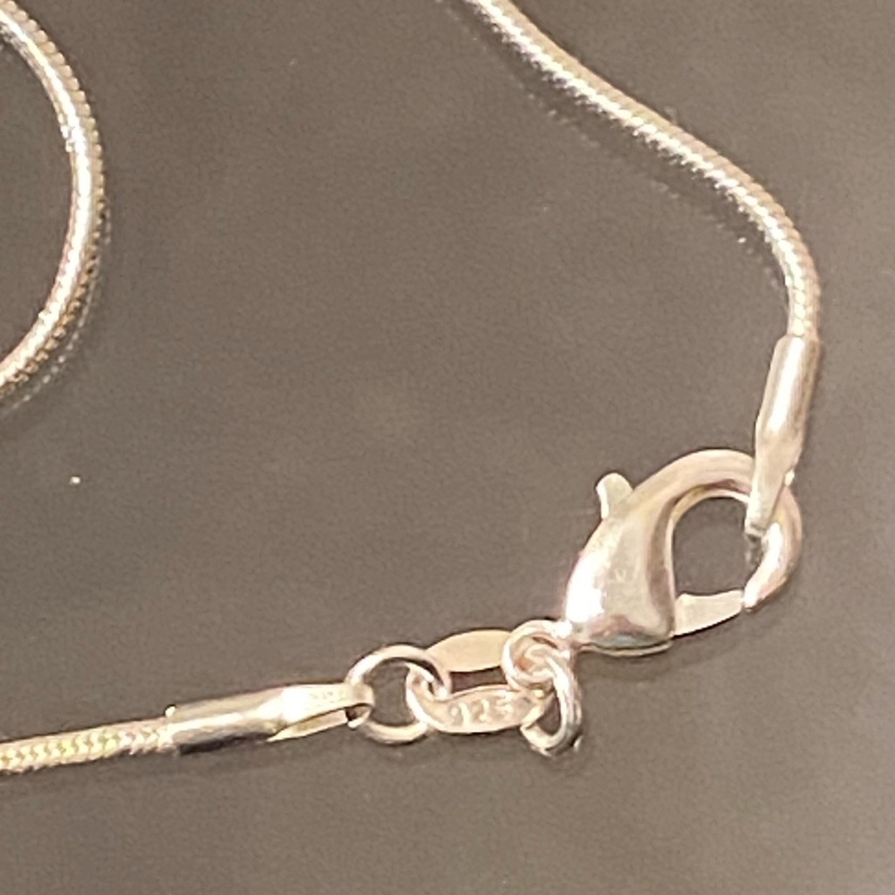 Silver Murano Glass Pendant & 925 Necklace - Picture 4 of 4